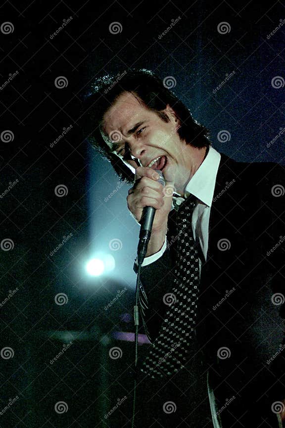 Nick Cave during the Live Concert at the PalaLido Editorial Photography Image of alternative