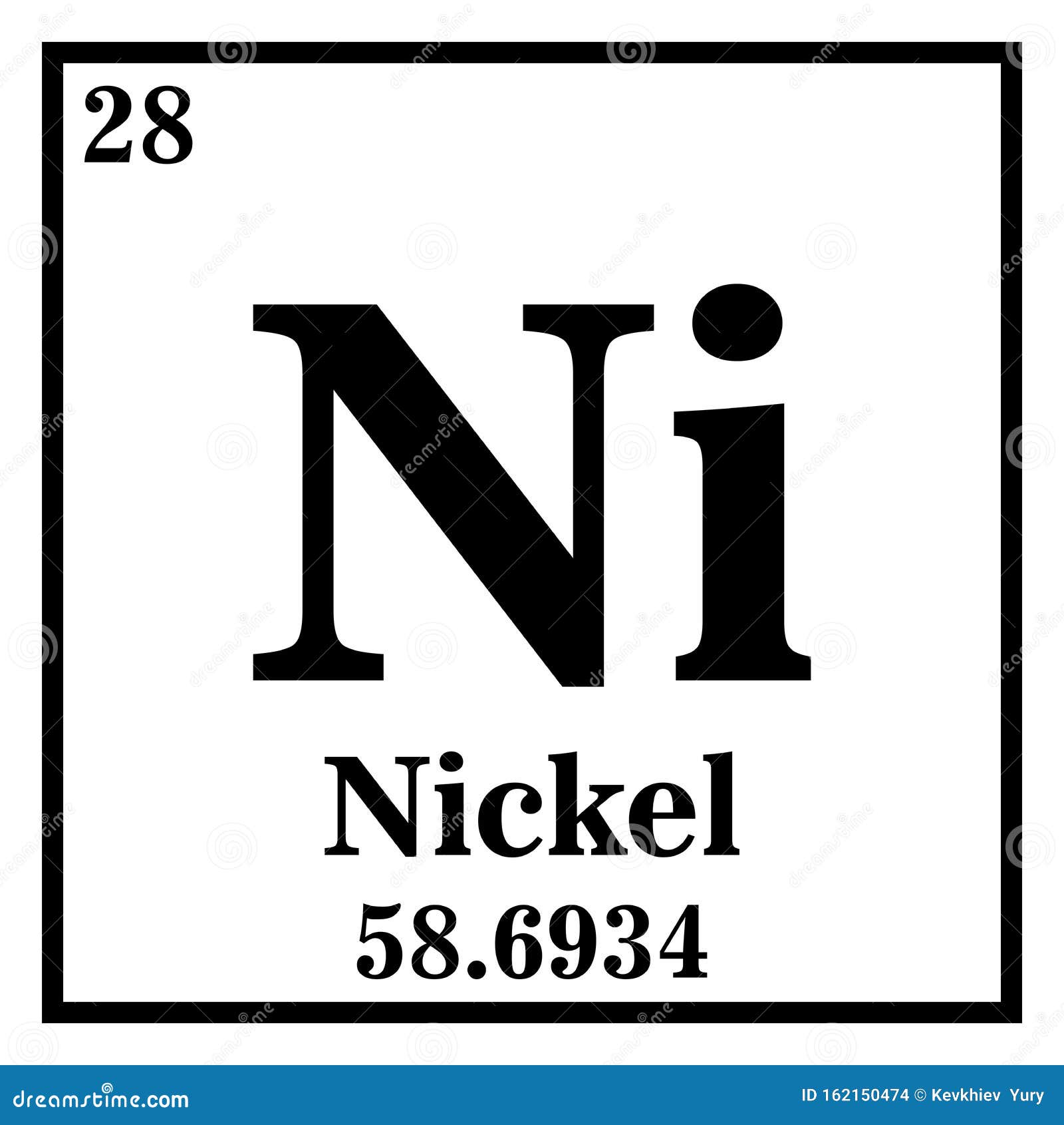 Nickel Periodic Table Of The Elements Vector Illustration Eps 10