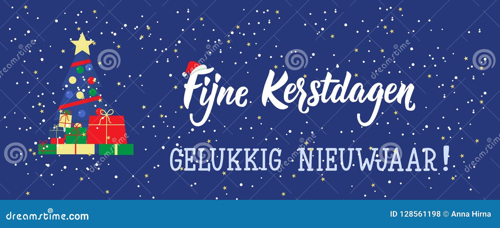 Niederlandischer Text Frohe Weihnachten Gluckliches Neues Jahr Beschriftung Fahne Kalligraphievektorillustration Stock Abbildung Illustration Von Frohe Jahr