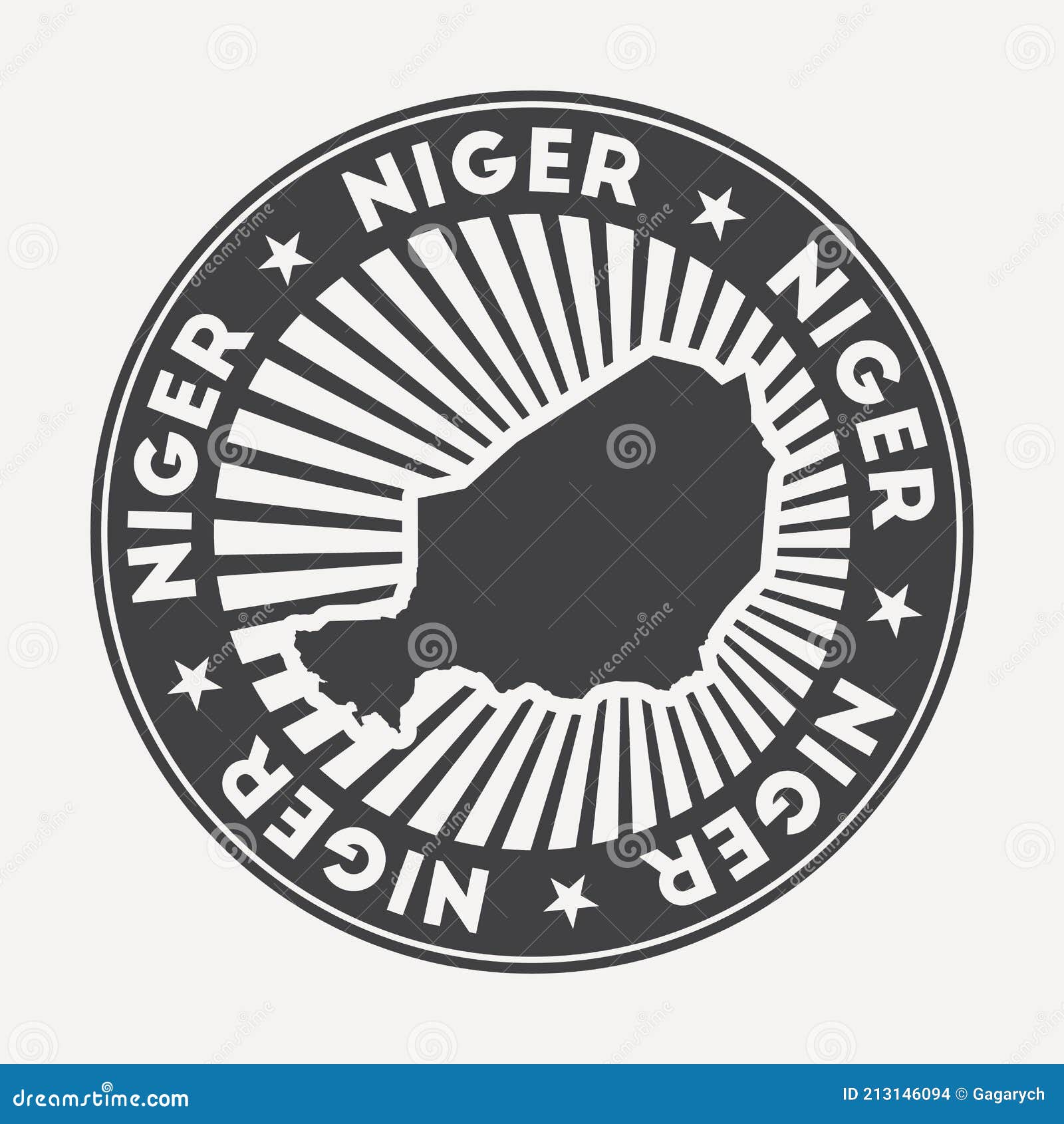 Niger round logo. stock vector. Illustration of border - 213146094
