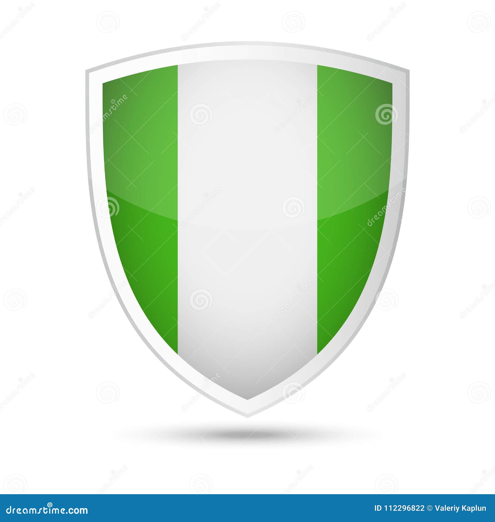 Nigeria Flag Vector Shield Icon Stock Illustration Illustration of