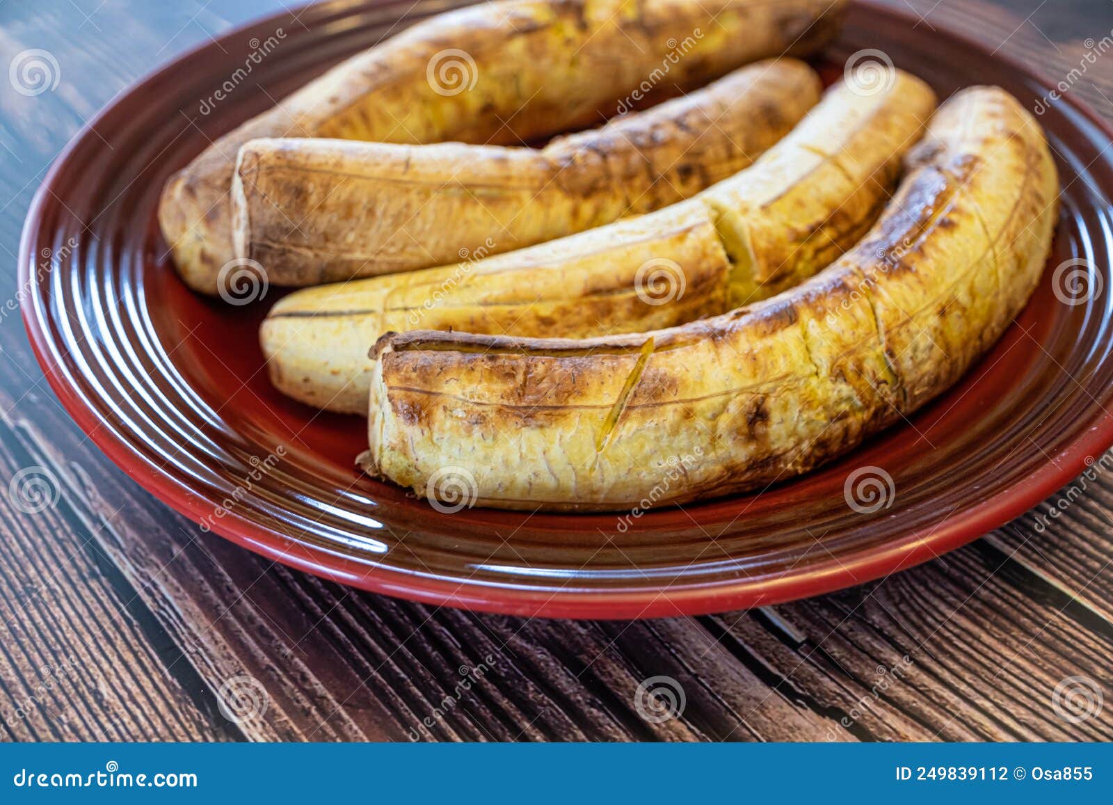 nigerian roasted plantains - boli - ready to eat