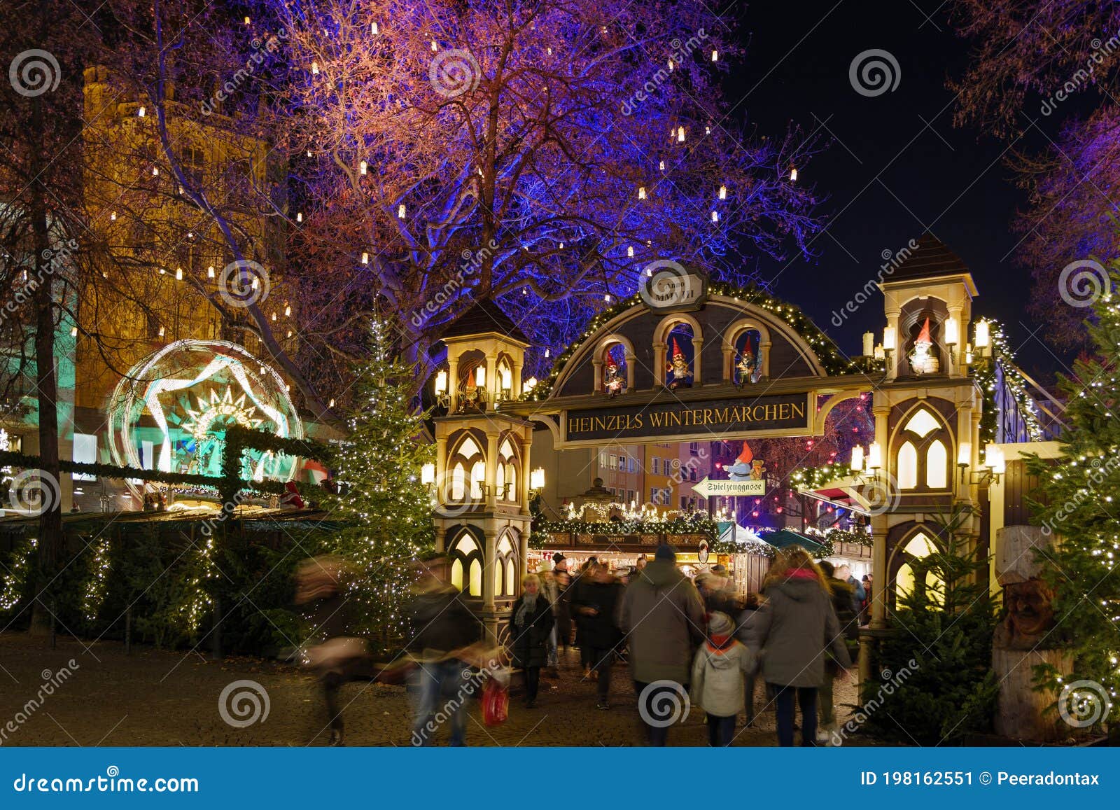 Night Atmosphere in Front of Beautiful Arched Entrance of ...