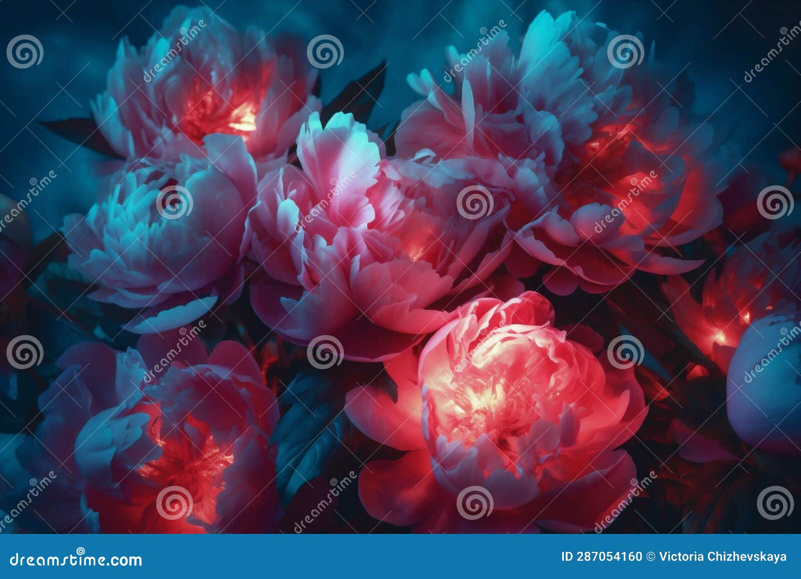 Colours Bloom Design Flower Neon Peony Nature Blossom Bright Flora ...