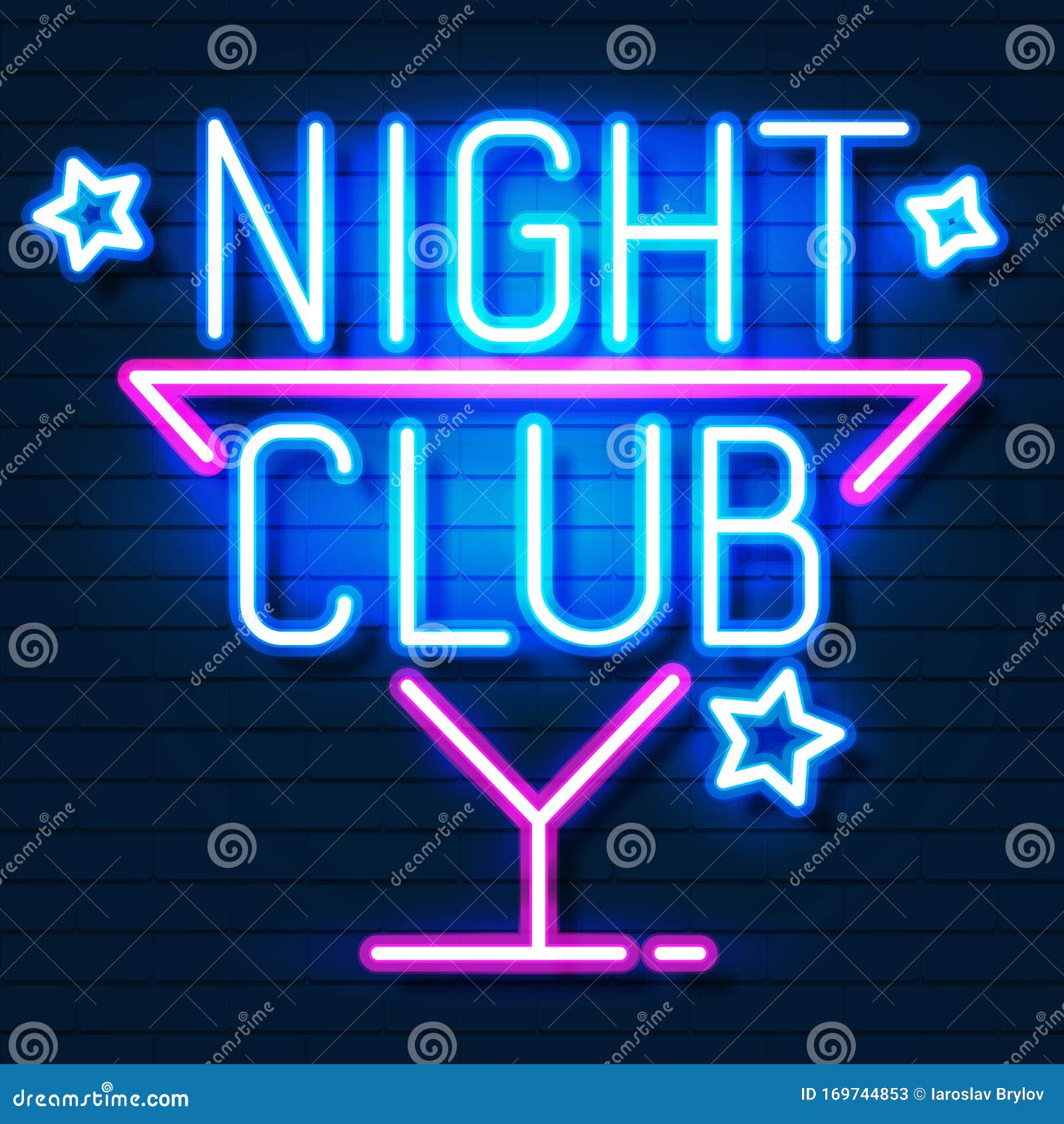 Night Club . City Sign Neon. Logo, Emblem Stock Vector - Illustration of  abstract, holiday: 169744853