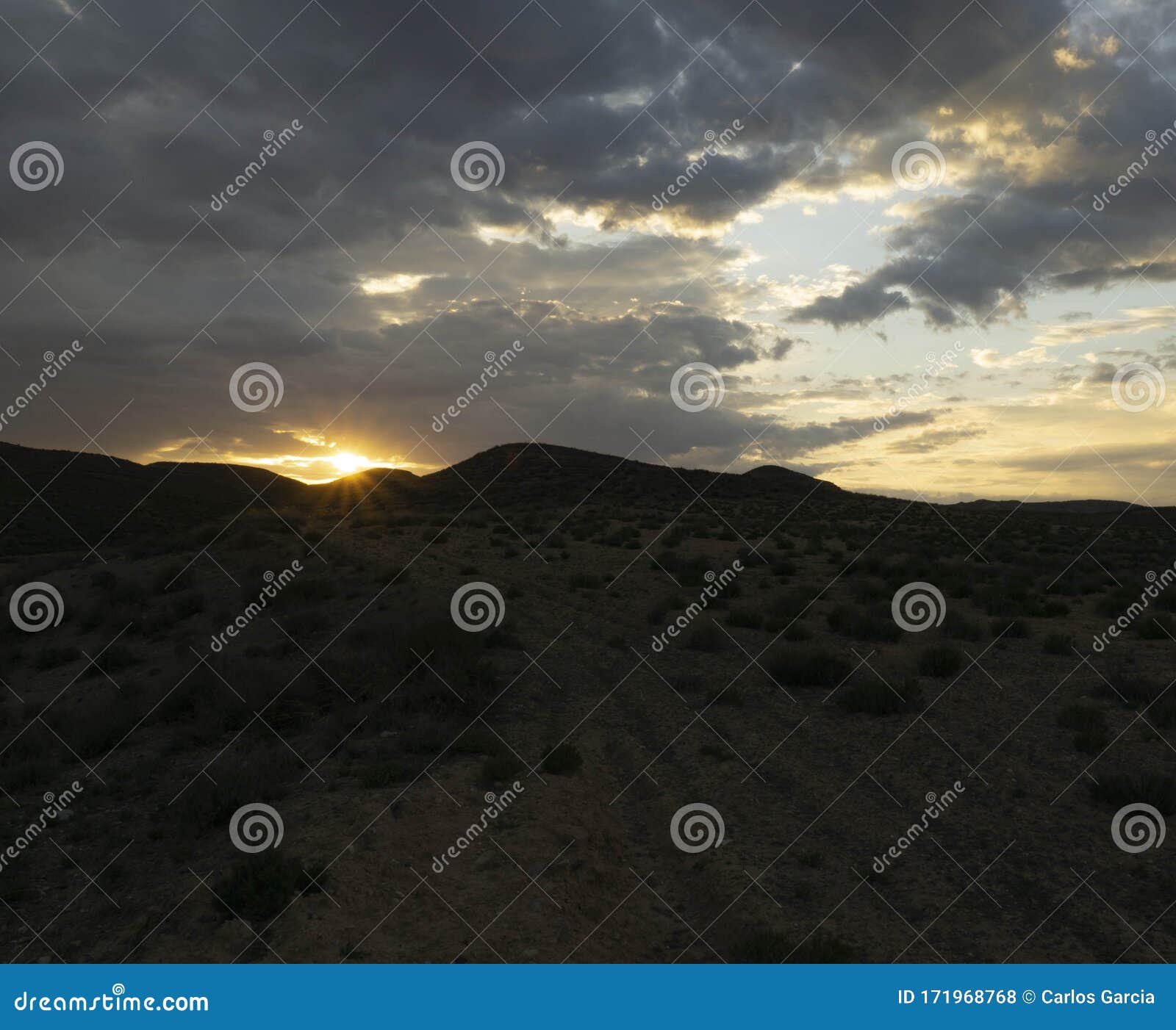 night falls on the mountains