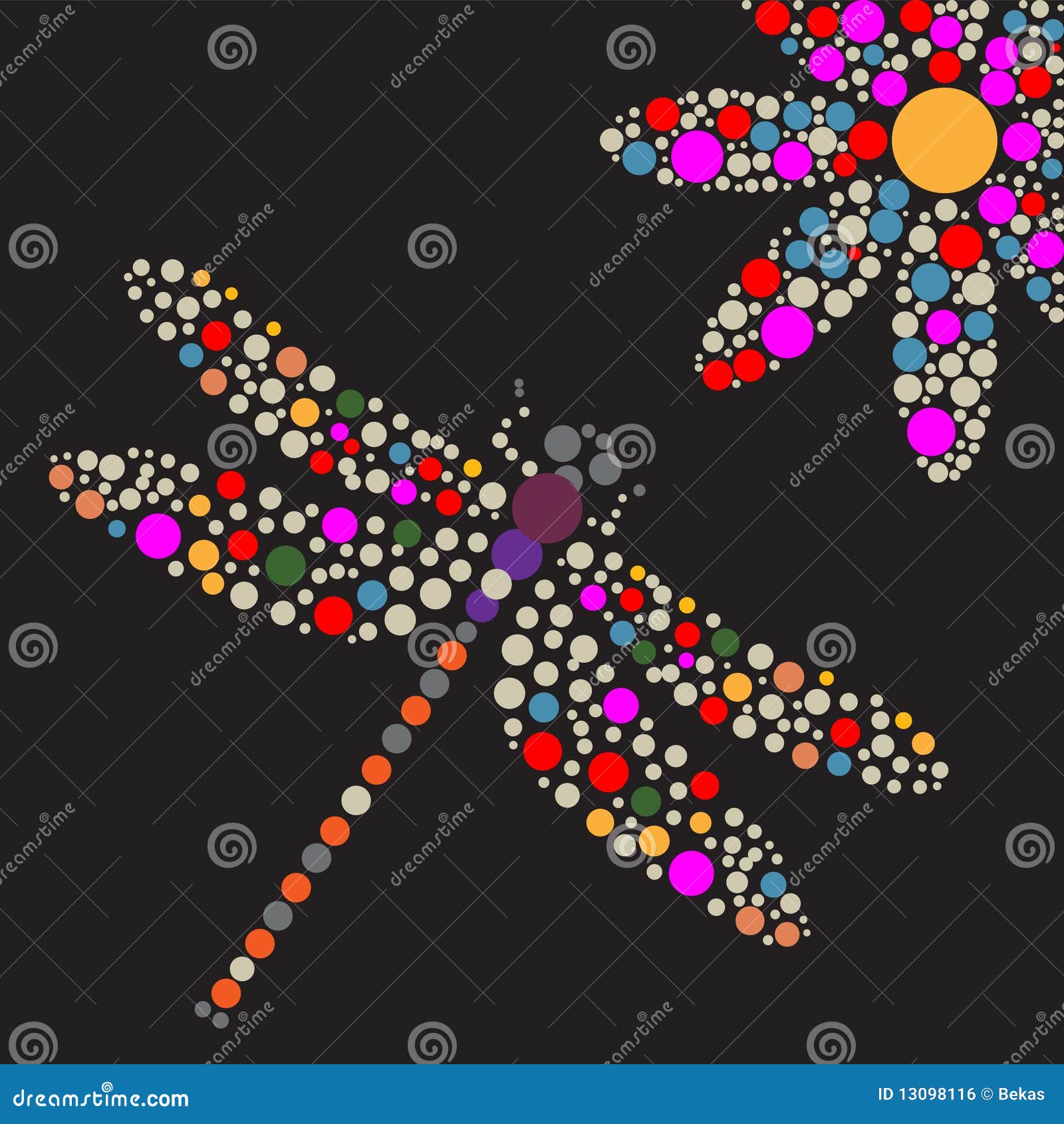 Night fly stock vector. Illustration of single, green 13098116
