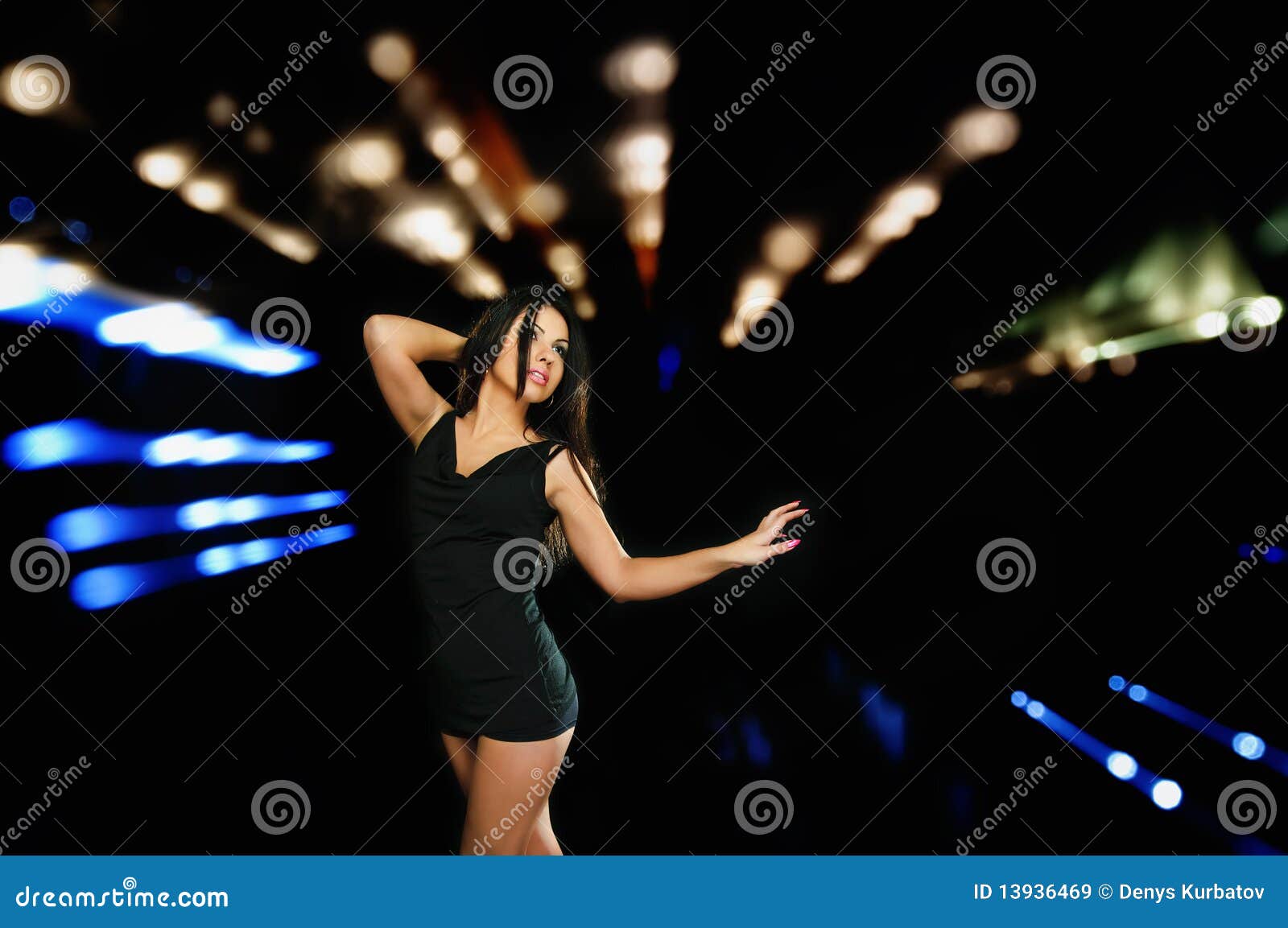 Night giril dancer stock image. Image of dancer, joyful - 13936469