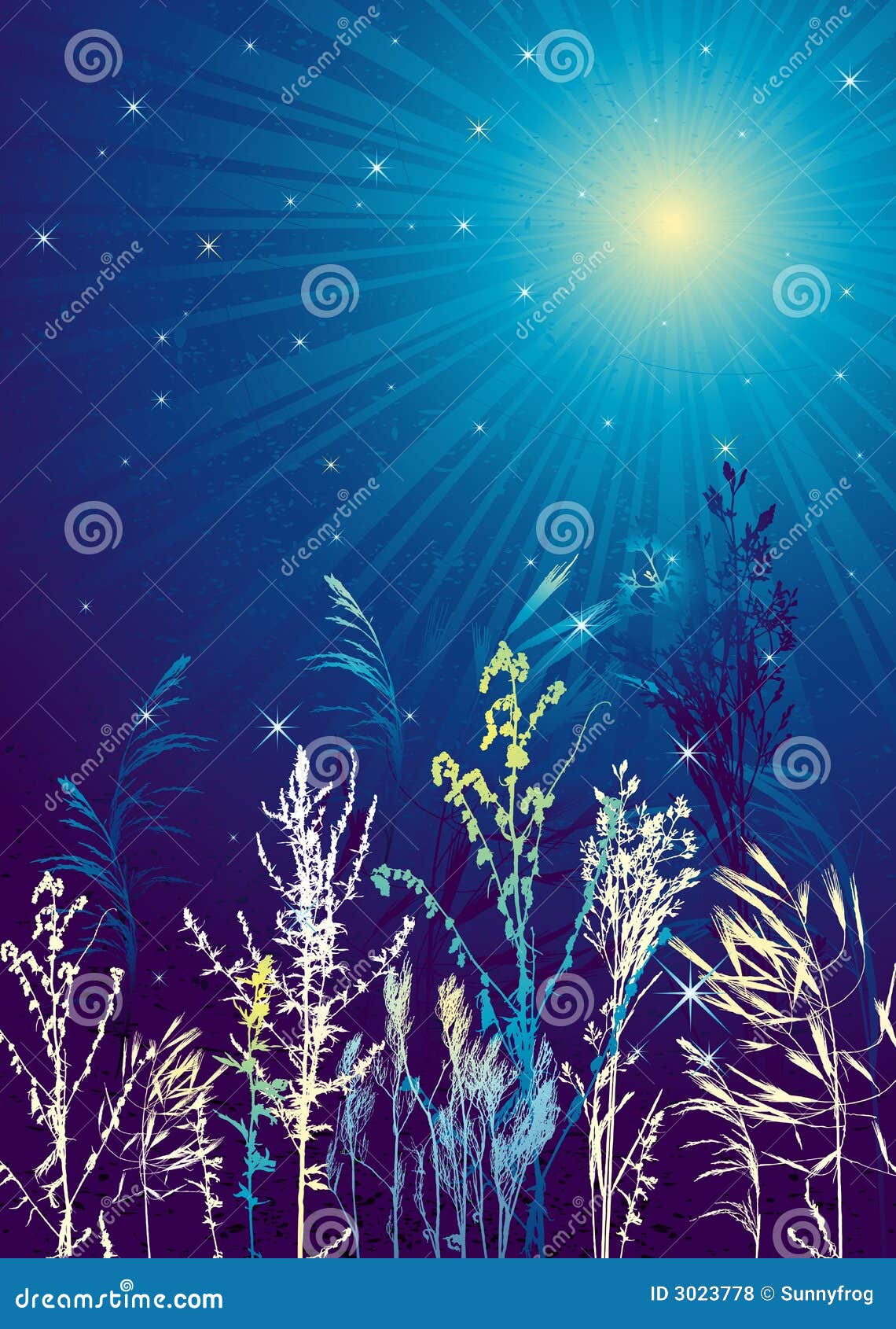 Night landscape, vector stock vector. Illustration of detail - 3023778