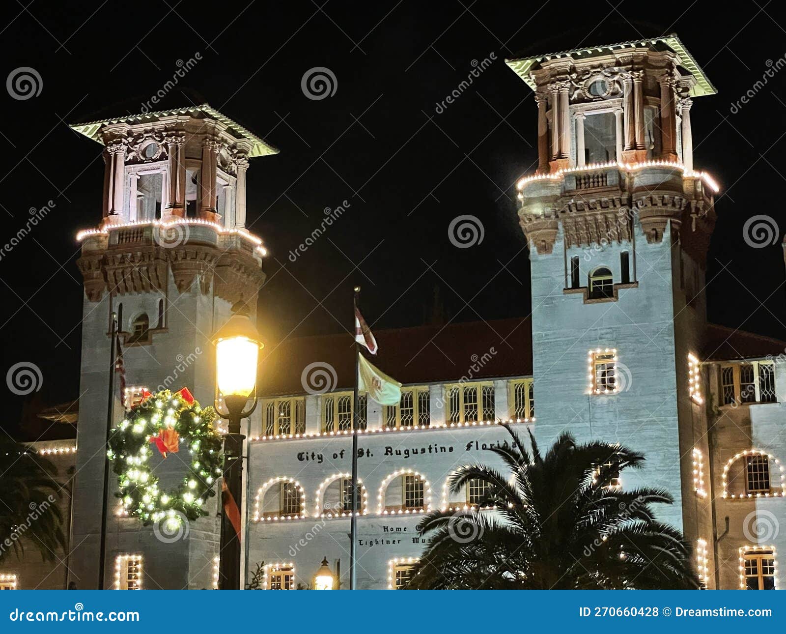 2021 Night of Lights at the City Hall in St Augustine, Florida