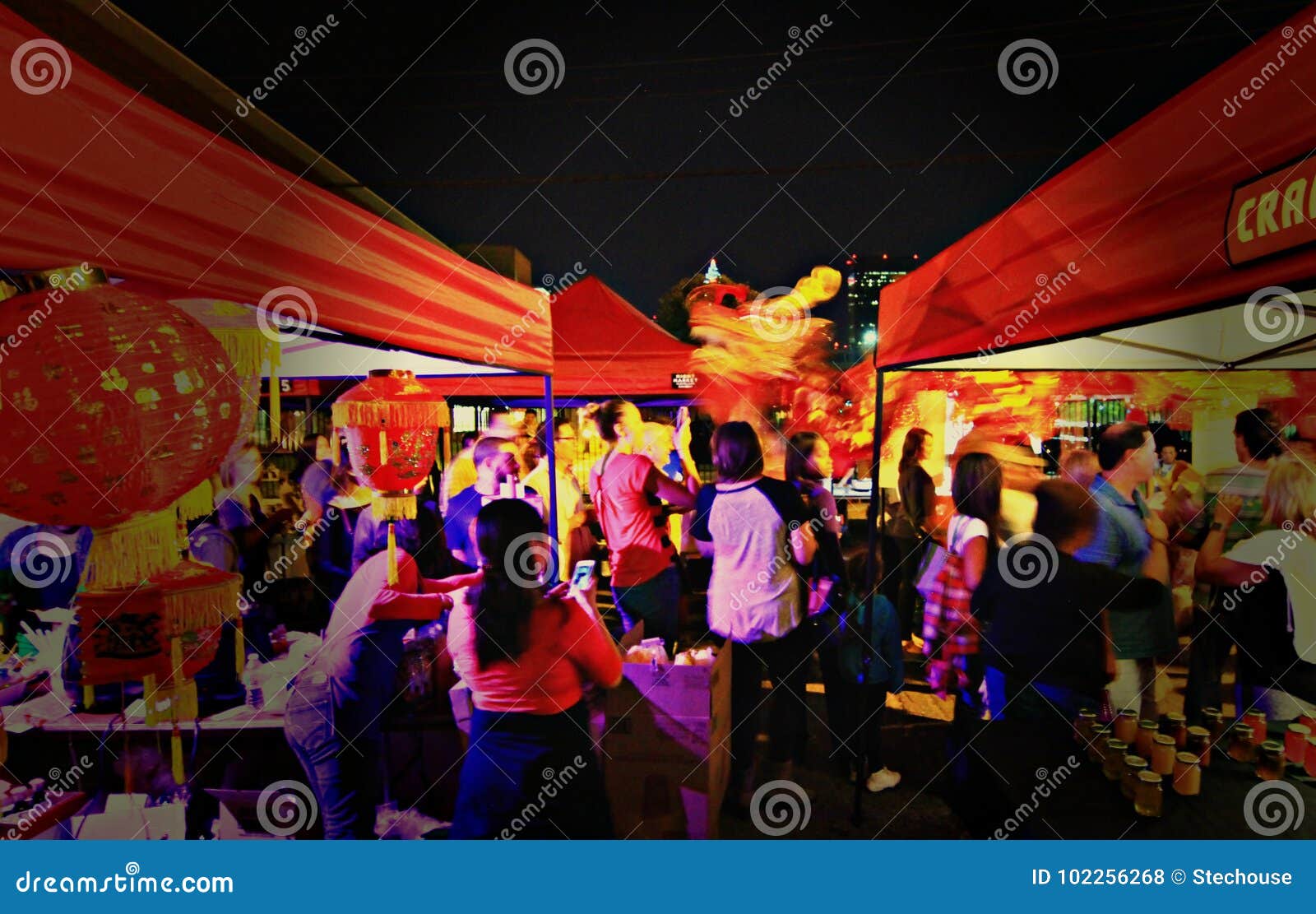 Night Market in Cleveland AsiaTown Editorial Stock Photo Image of