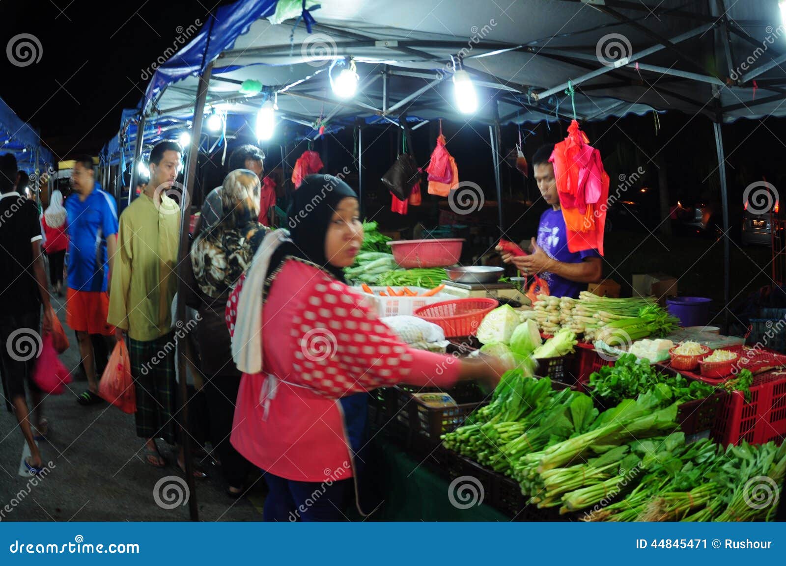 Night market in Malaysia editorial photo. Image of market - 44845471