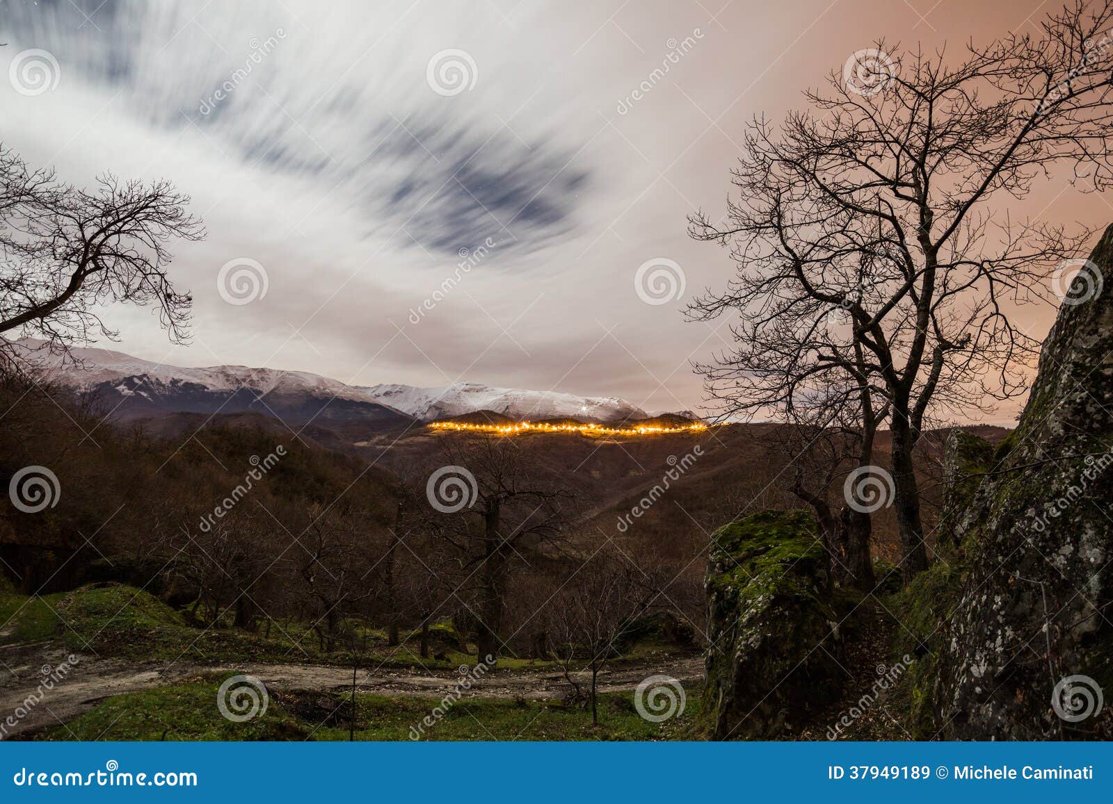 night over sibillini