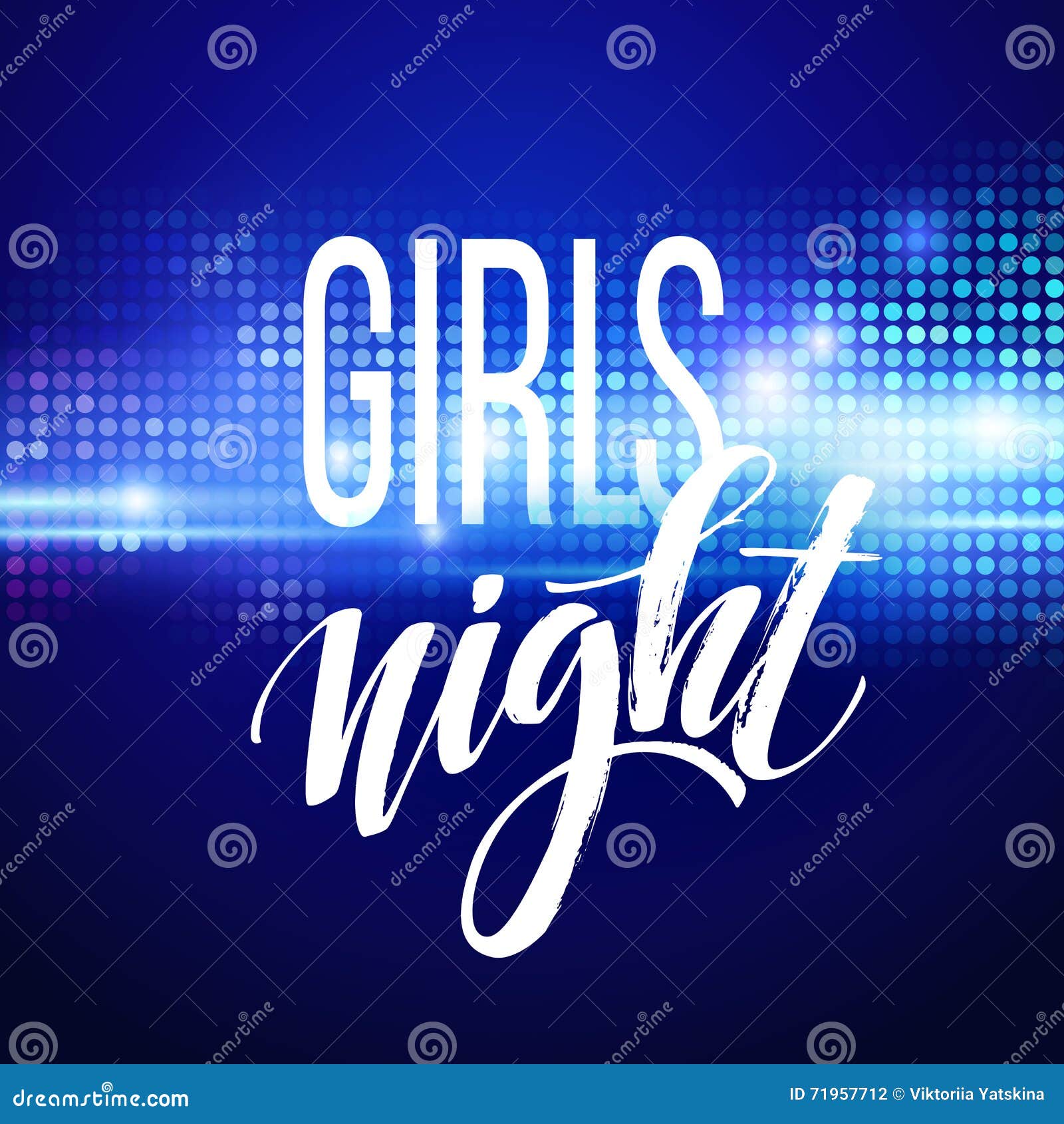 Night Party Typography Design. Vector Illustration Stock Vector ...