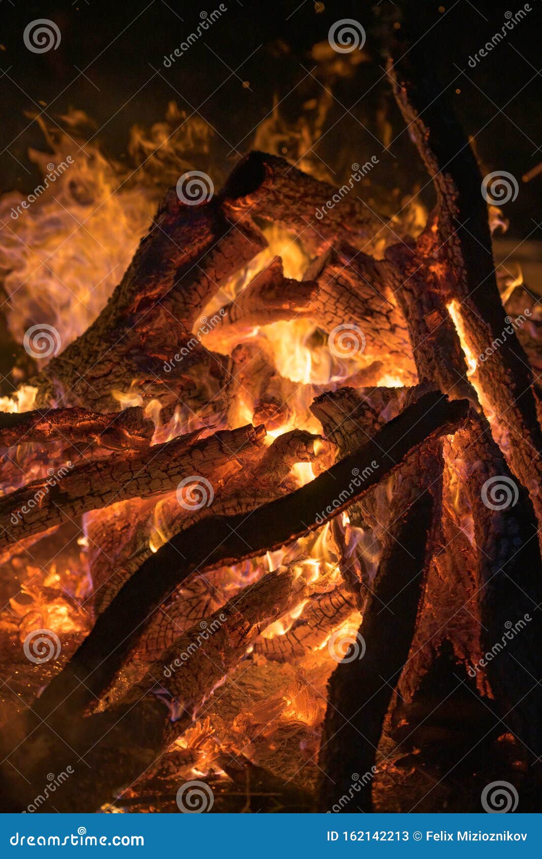 Night Photo Wood Burning Fires Stock Image Image of fires, bonfire 162142213