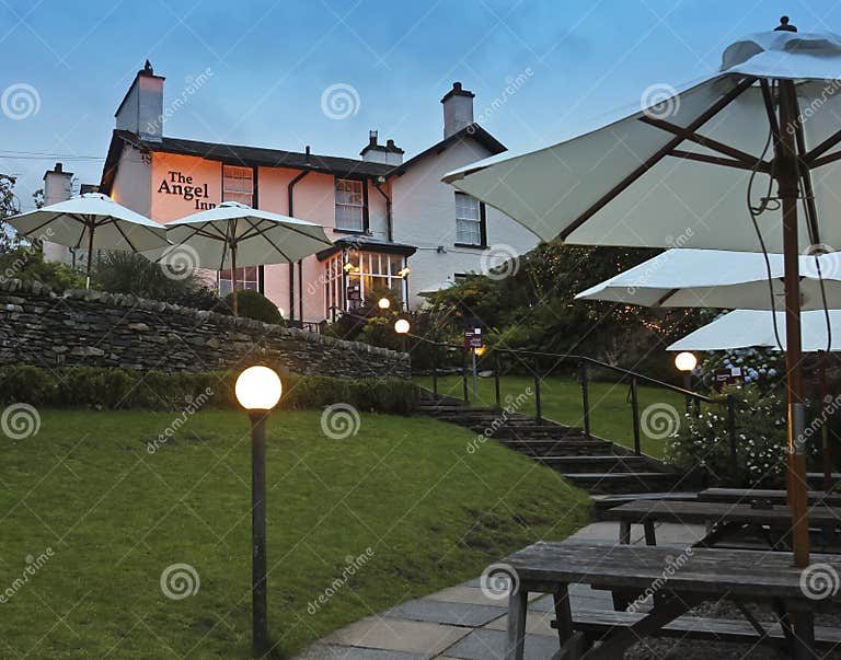 A Night Scene in BownessonWindermere Editorial Stock Photo Image of