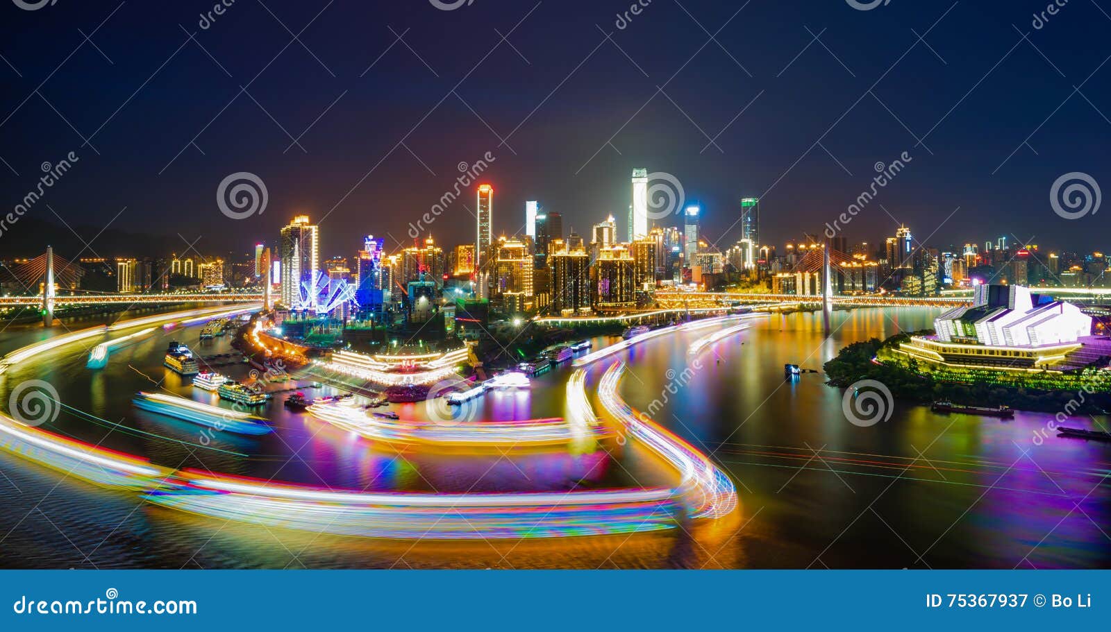 night scene of chongqing city