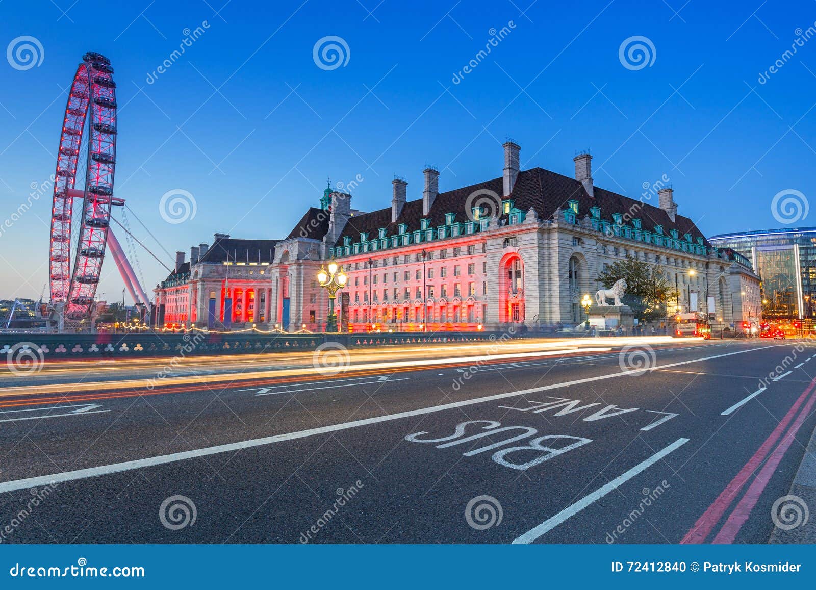 Night Scenery of London Eye at the Thames River Editorial Image Image