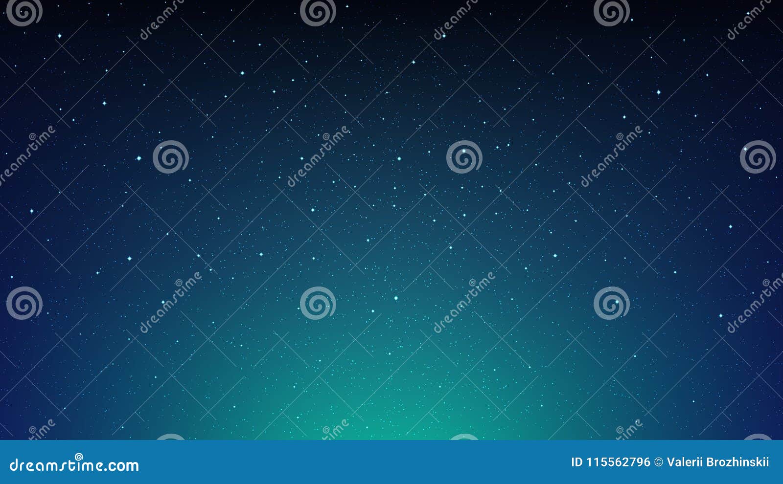 night shining starry sky, blue space background with stars, cosmos