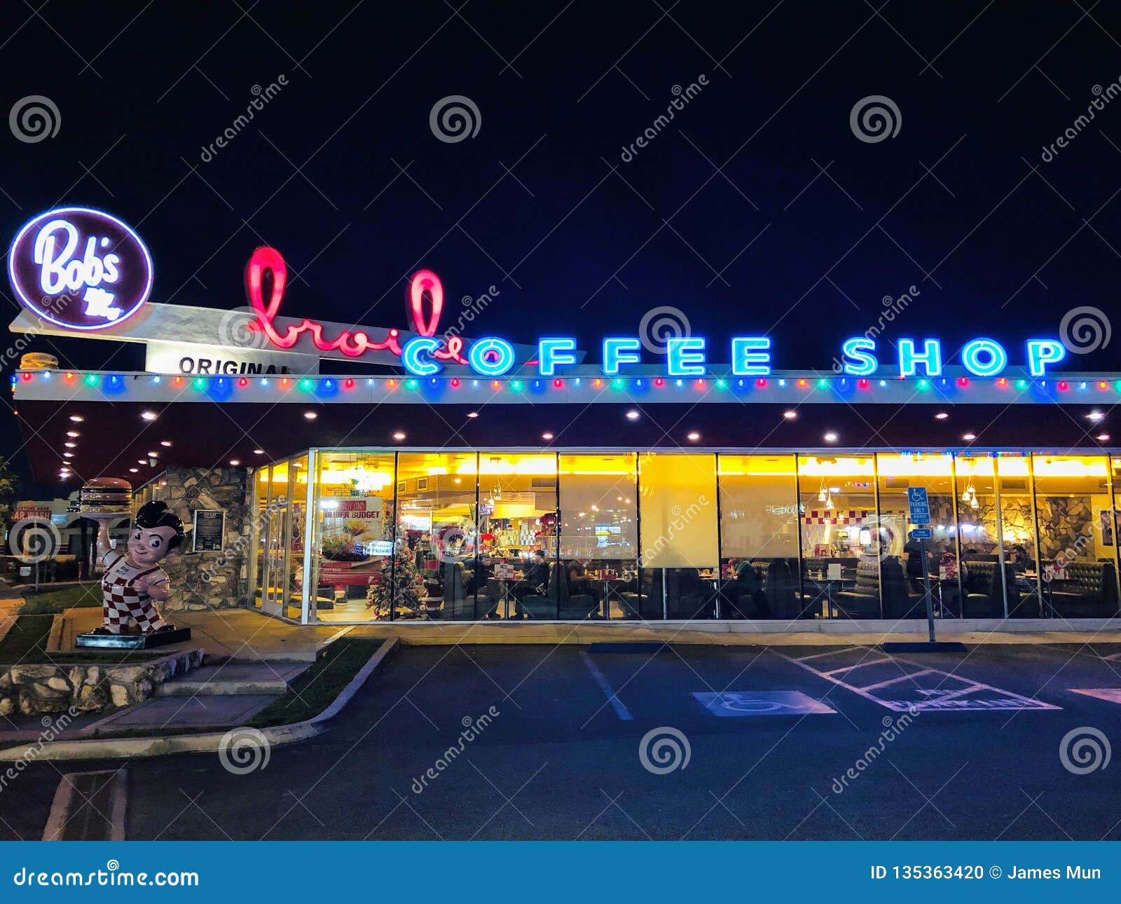 Night Shot of a Classic Diner Editorial Image Image of shot, lights
