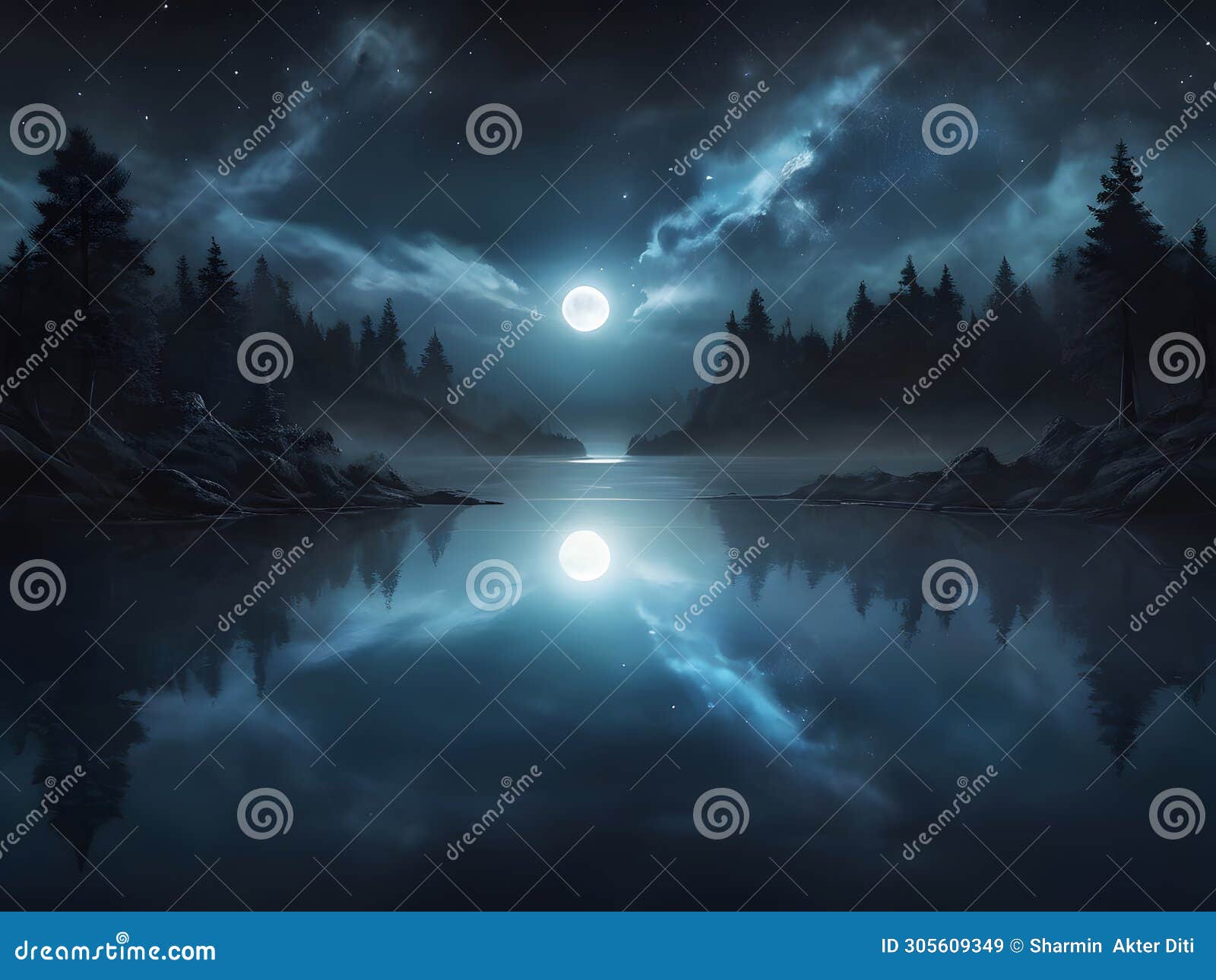 the night sky above casts an inky backdrop, intensifying the surreal spectacle of the scene.
