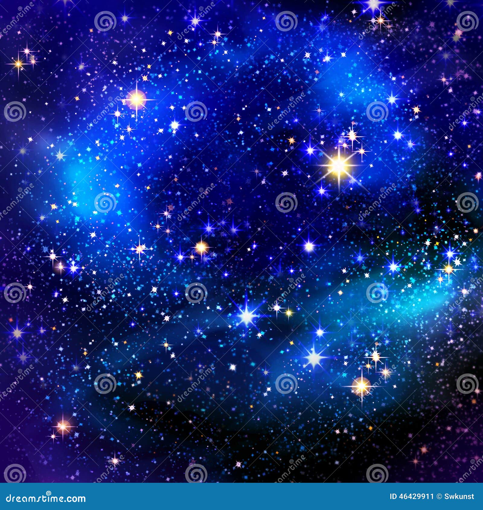 Download Christmas Night Sky Background And Stars. Stock ...