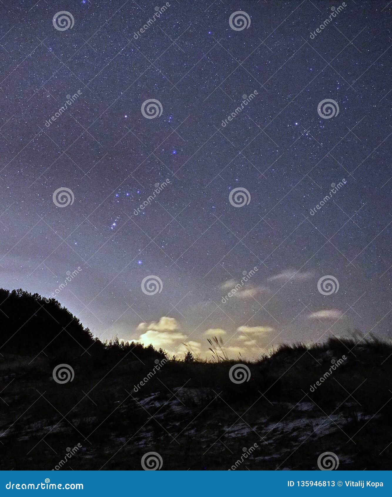 night sky stars orion constellations observing