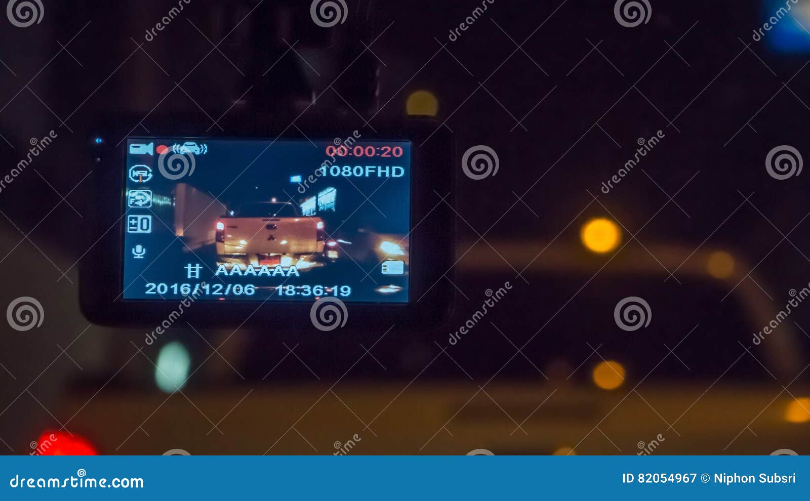 Night Time Car Video Recorder Stock Image Image of equipment, people