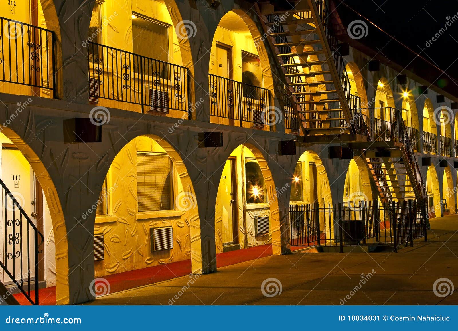 Night time Hotel 1 stock image. Image of hotel, light 10834031
