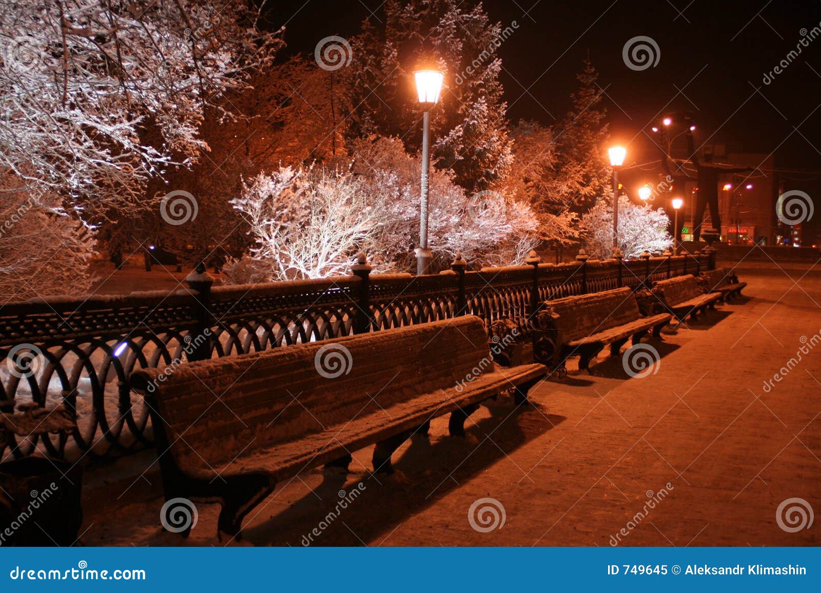 Illumination of Novosibirsk Stock Image - of winter, 749645