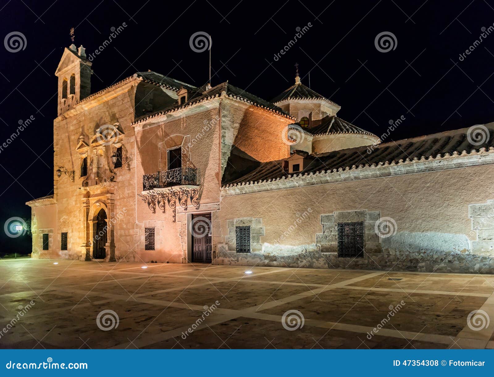 night time at the monastery virgin del saliente