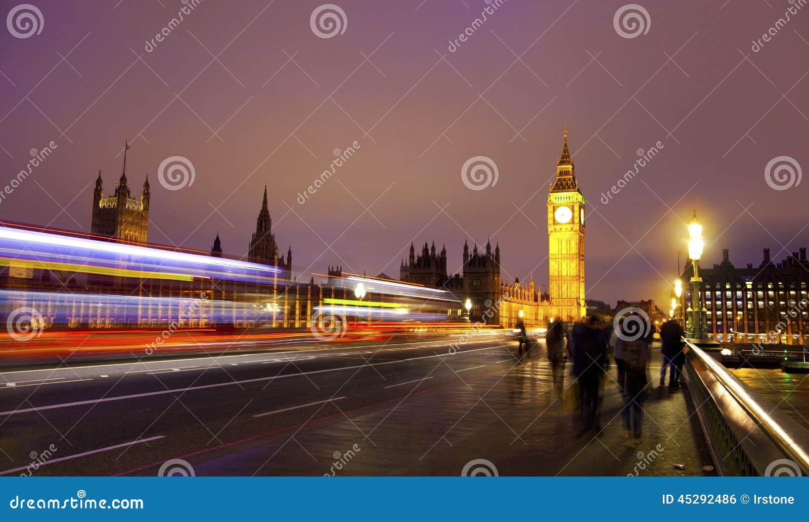 Night View of Big Ben and Houses of Parliament, London UK Stock Photo ...