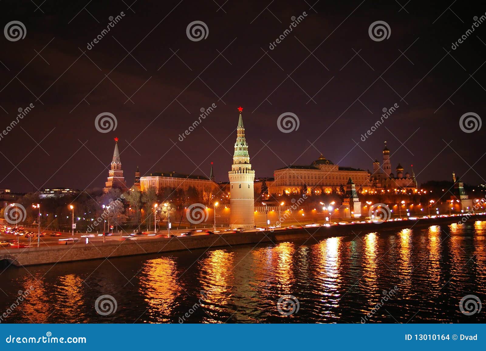 Night view on Kremlin in Moscow, Russia