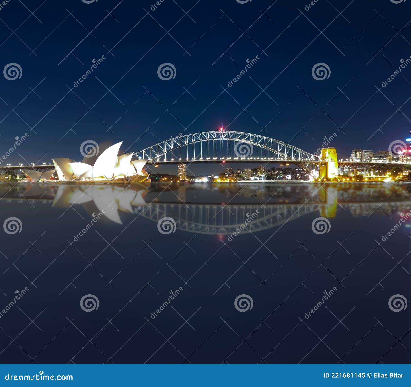 Night View Sydney Harbour Bridge and City CBD NSW Australian Editorial Image - Image of architecture, office: