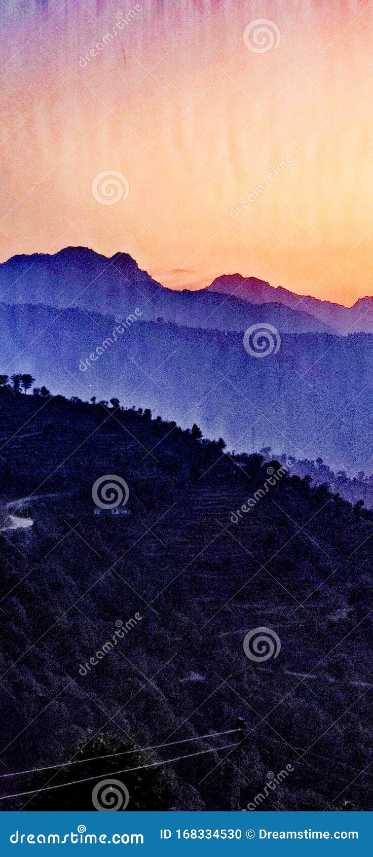 night vision of himalayas. 