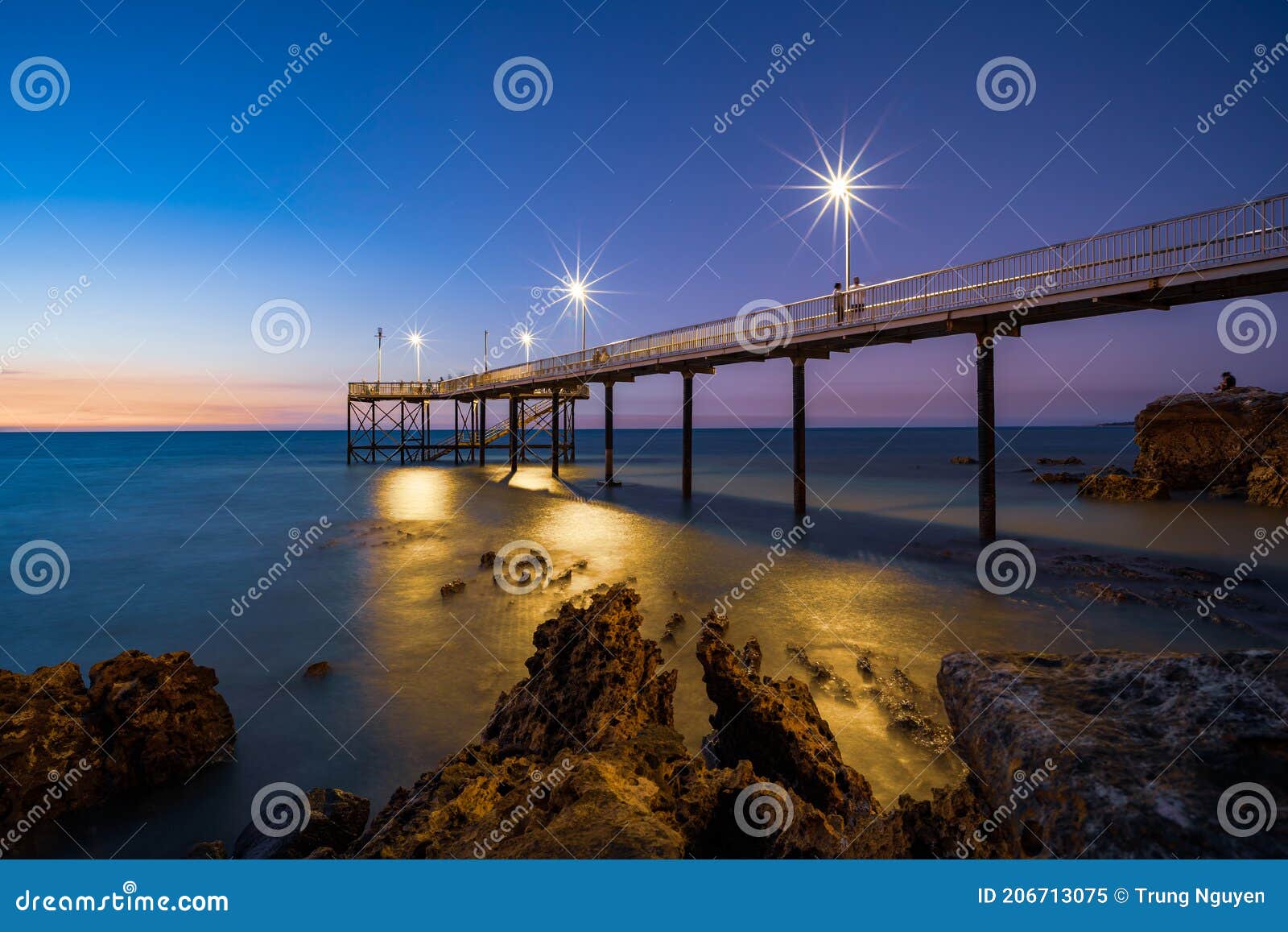 Nightcliff Jetty at Twilight Stock Image Image of fishing, jetty