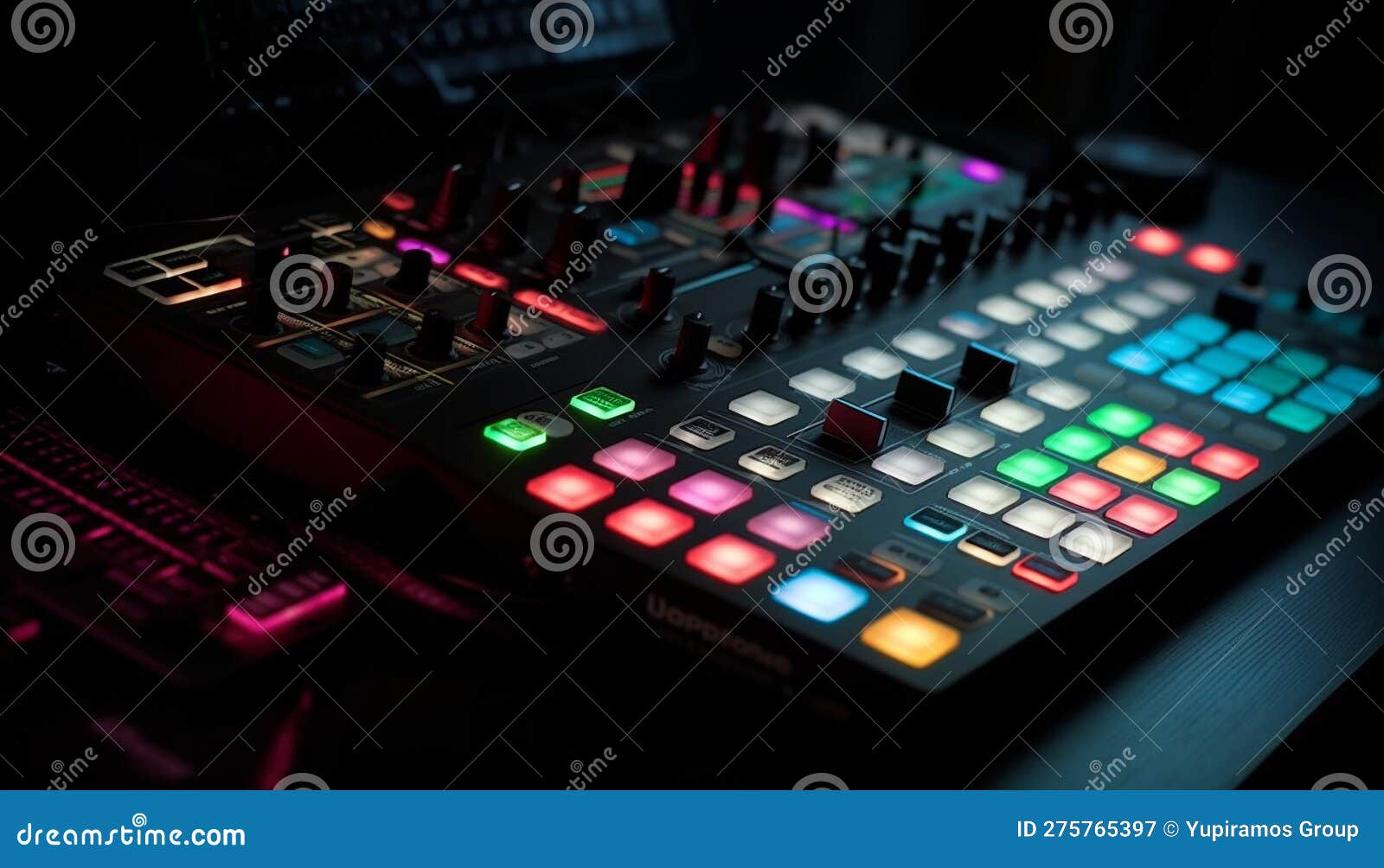 Jockey Controls Sound with Illuminated Knobs Generated by AI