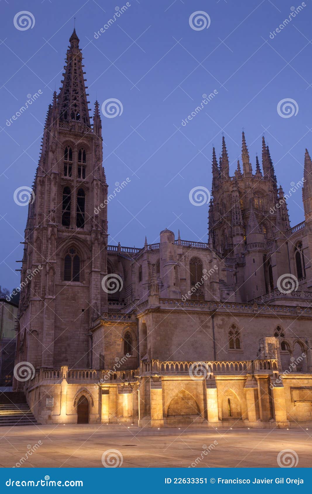 Nightfall in the Cathedral of Burgos, Castilla y Leon, Spain