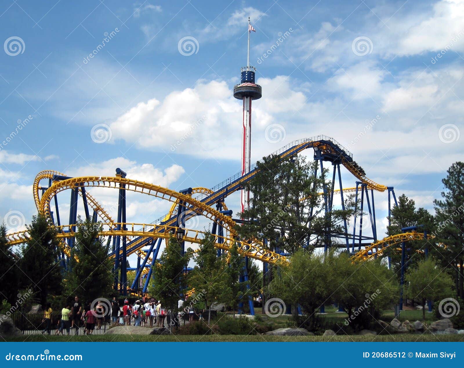 Nighthawk coaster editorial photography. Image of attraction 20686512