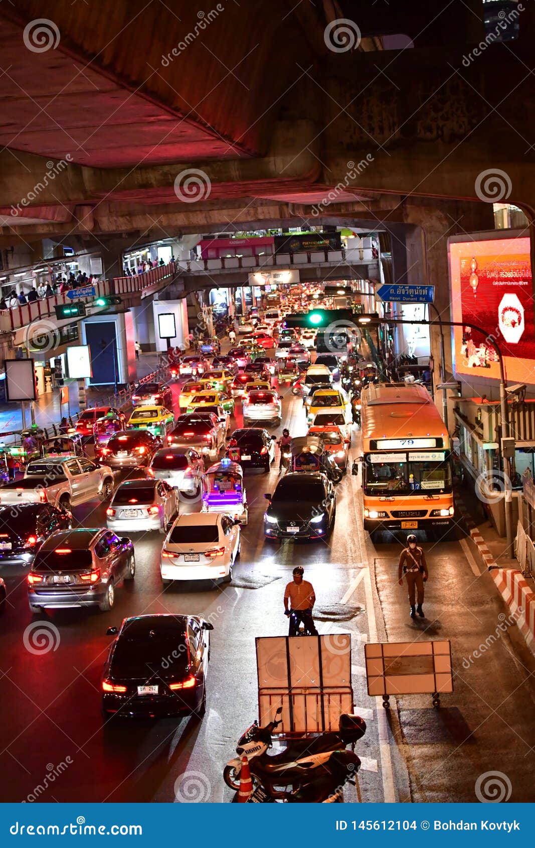 Nightlife in Bangkok City editorial stock image. Image of attraction