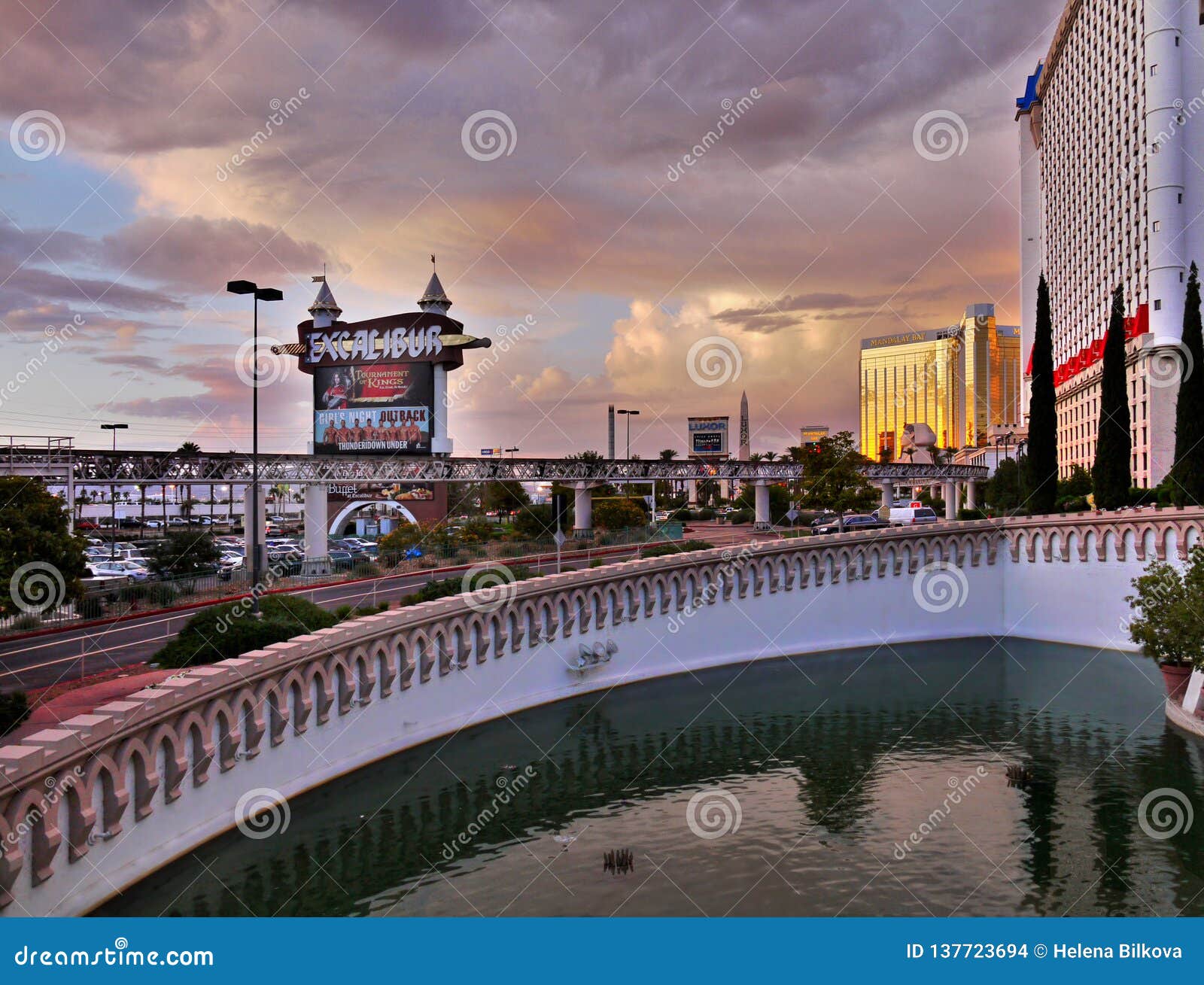 Nightlife Las Vegas City, Entertainment City Editorial Stock Image