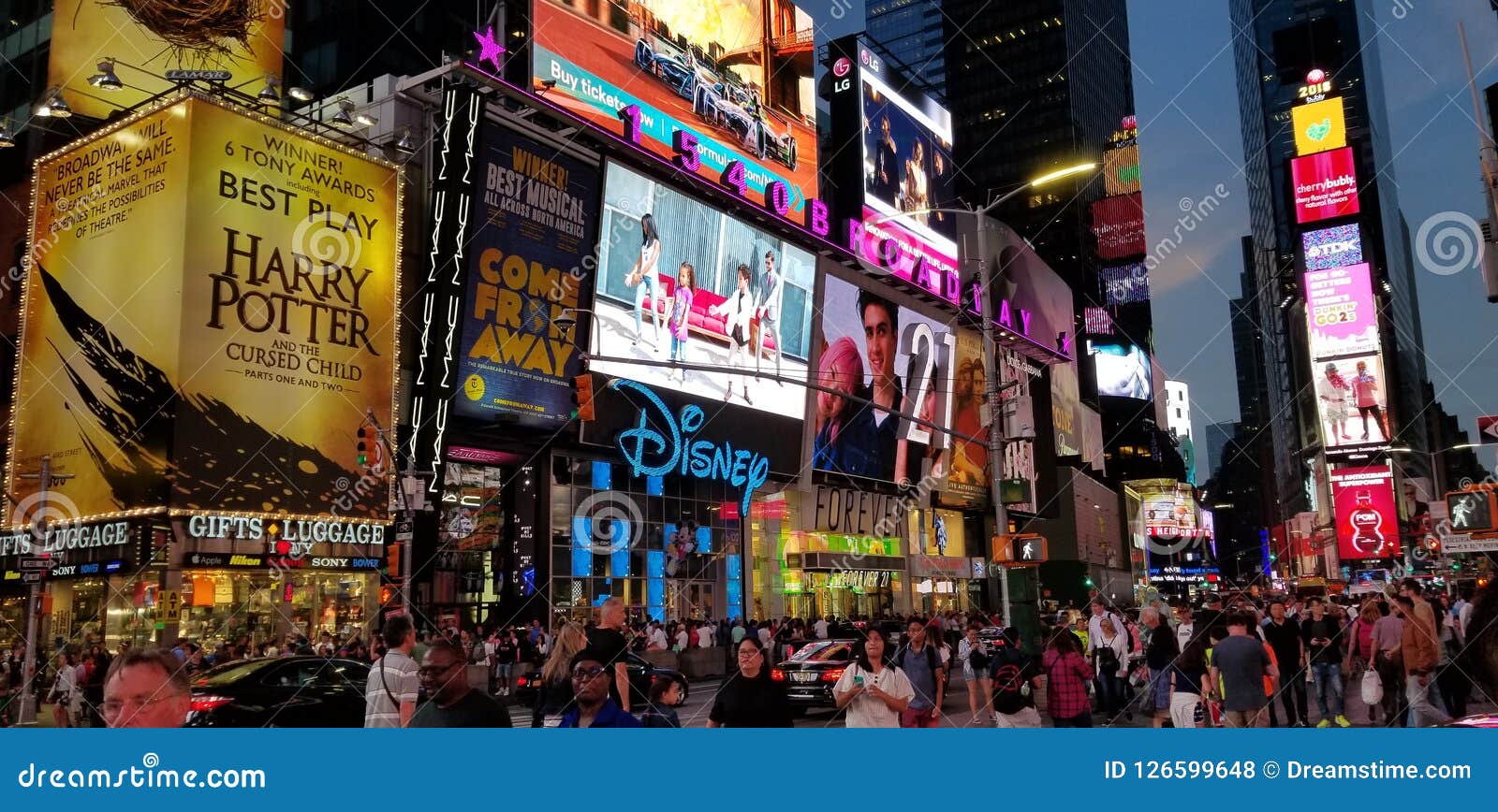 Nightlife in Times Square editorial stock photo. Image of nightlife