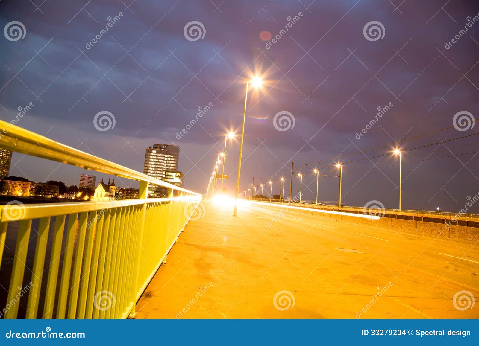 Nightly Bridge in Cologne stock photo. Image of structure 33279204