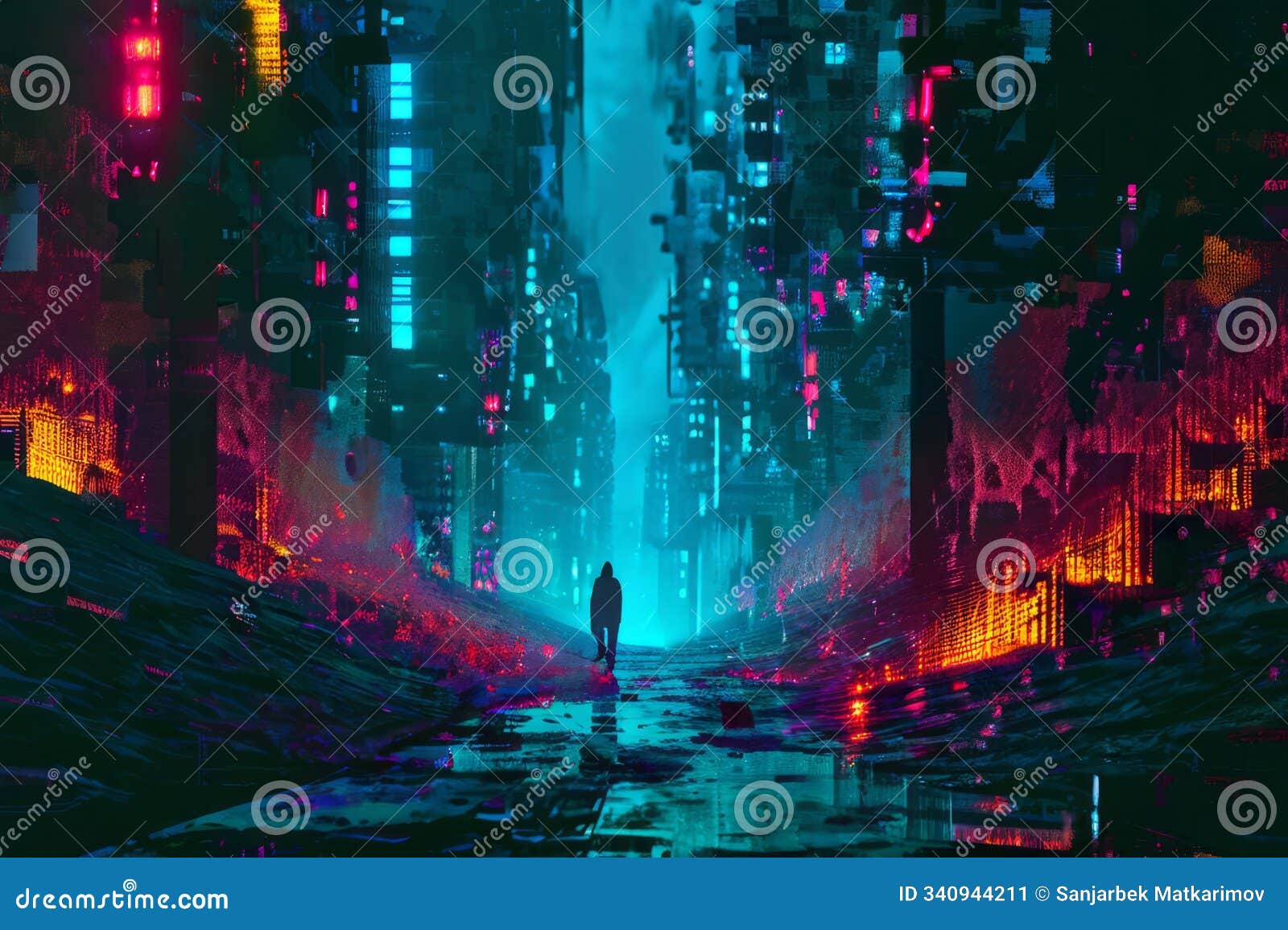 a nightmarish landscape where the boundaries between reality and