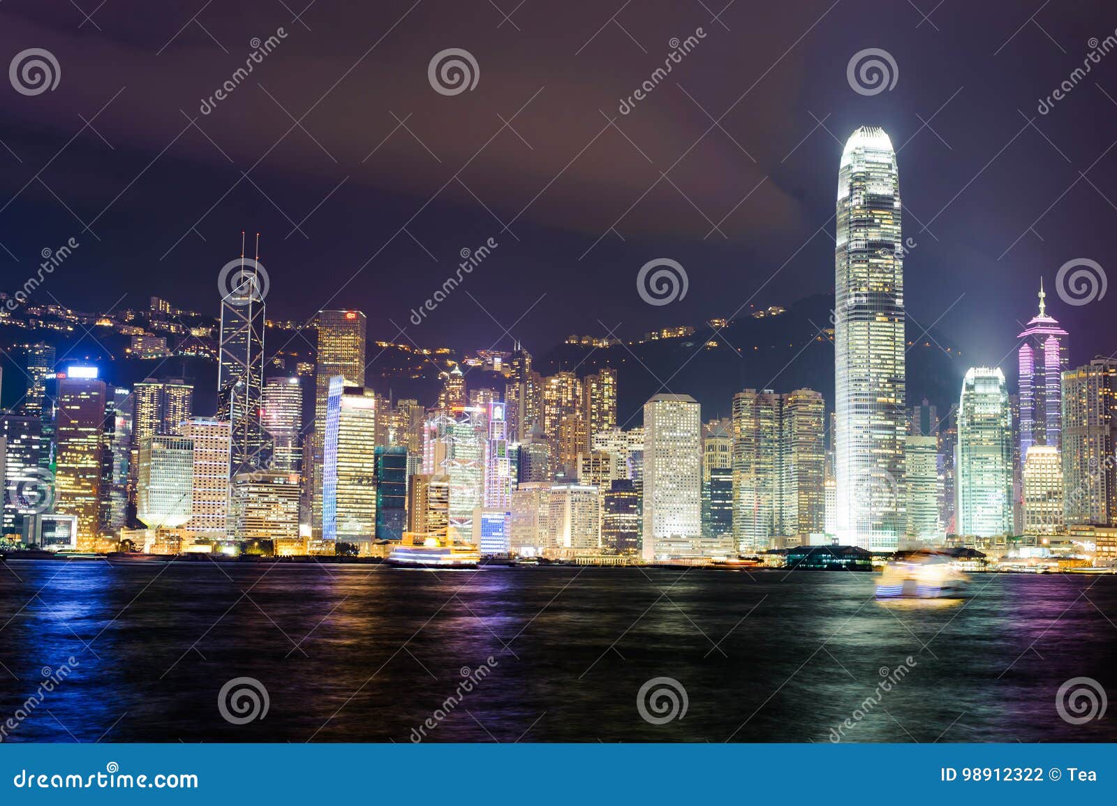Nighttime City View of the Hong Kong Island Editorial Photography - Image of modern, editorial 