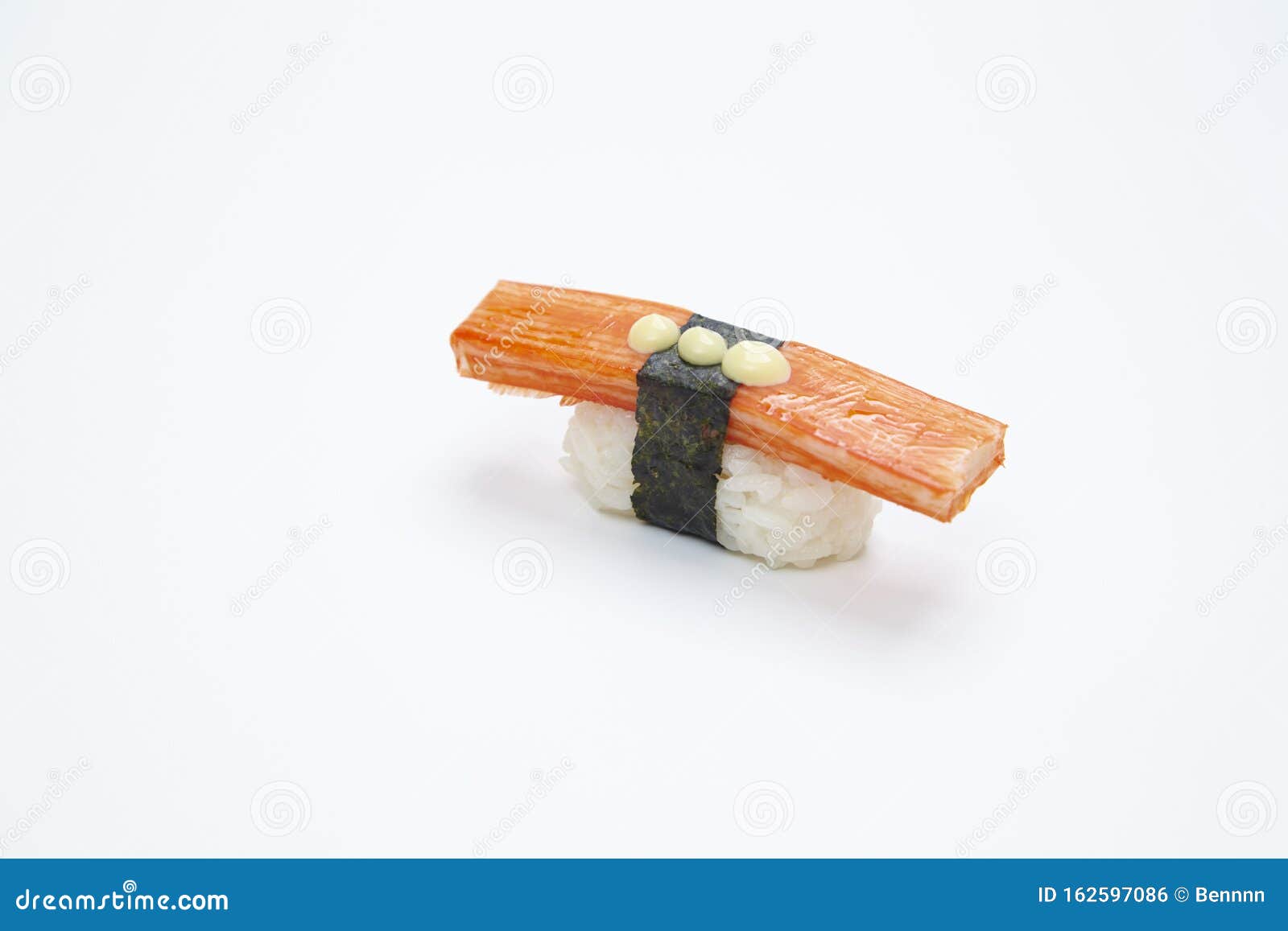 Nigiri Sushi Made Of Kani Kama On White Background Stock Photo ...