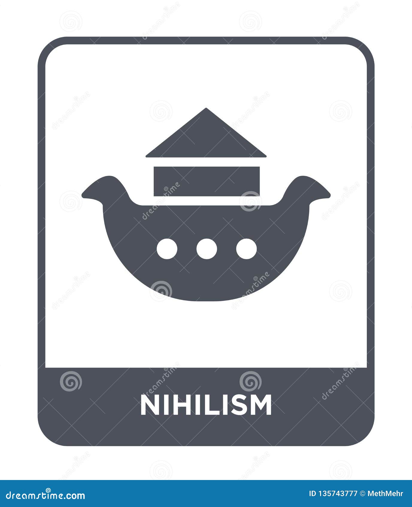 Nihilism Icon in Trendy Design Style. Nihilism Icon Isolated on White ...