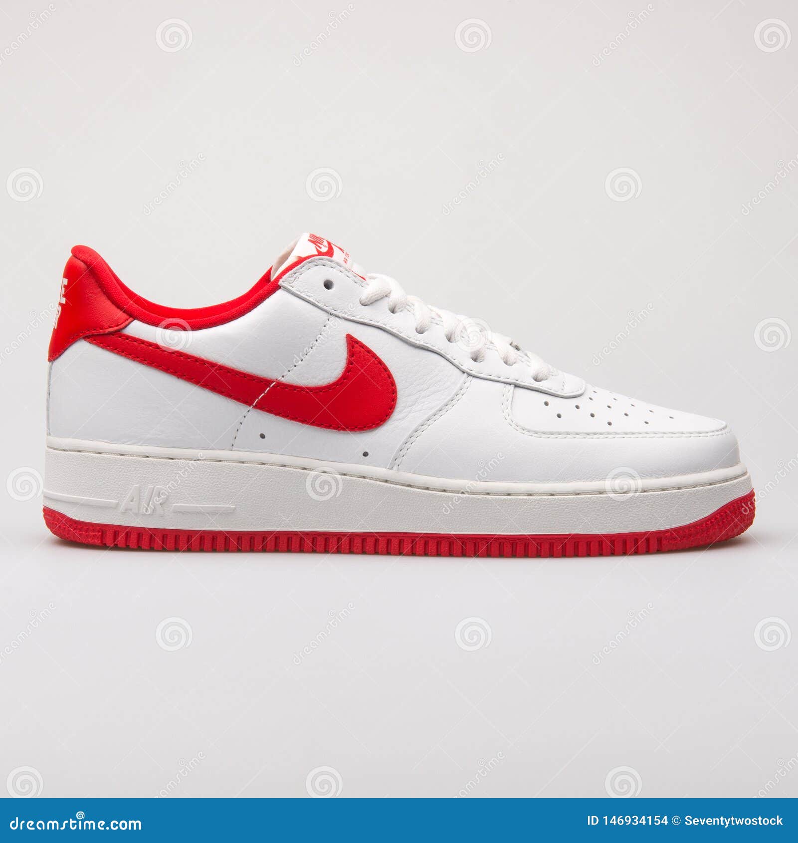 Nike Air Force 1 Low Retro White and Red Sneaker Editorial Stock Image ...