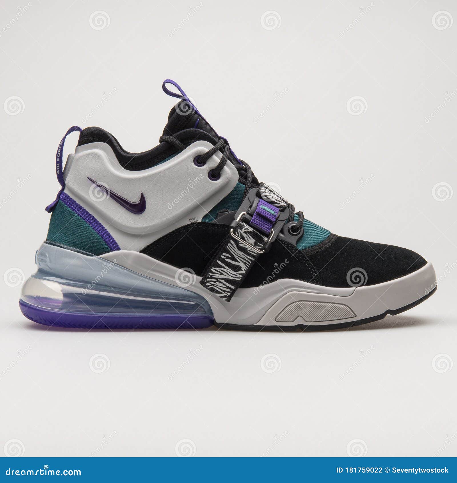 Autorización Generoso Cuestiones diplomáticas Nike Air Force 270 Zapatillas Grises, Negras Y Violetas Fotografía  editorial - Imagen de aptitud, lifestyle: 181759022