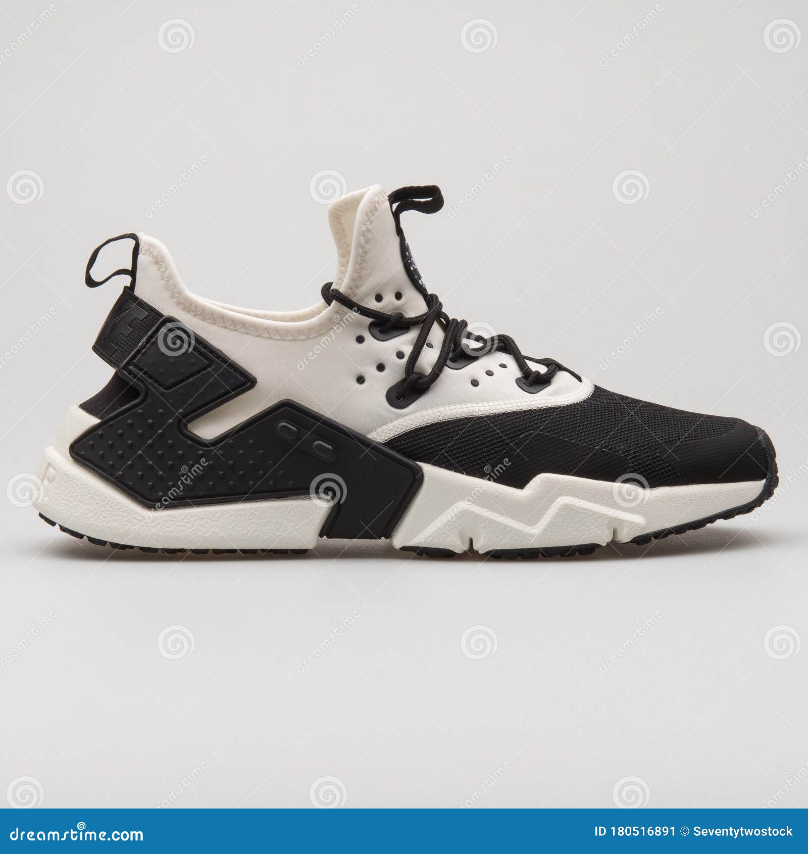Nike Air Huarache Black and White Sneaker Photo - Image of isolated, nike: 180516891